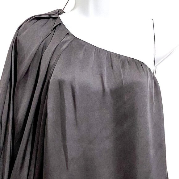 NWT Aidan Aidan Mattox Asymmetric Batwing Dress, Size 4, Gray - Picture 7 of 13